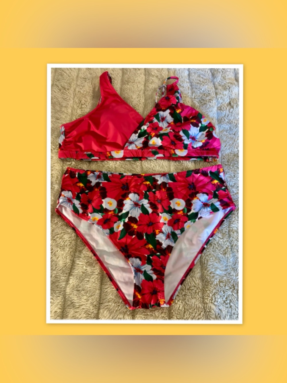 Women's High Waist Plus Size Swimwear Bikini Set ~ Size 3XL